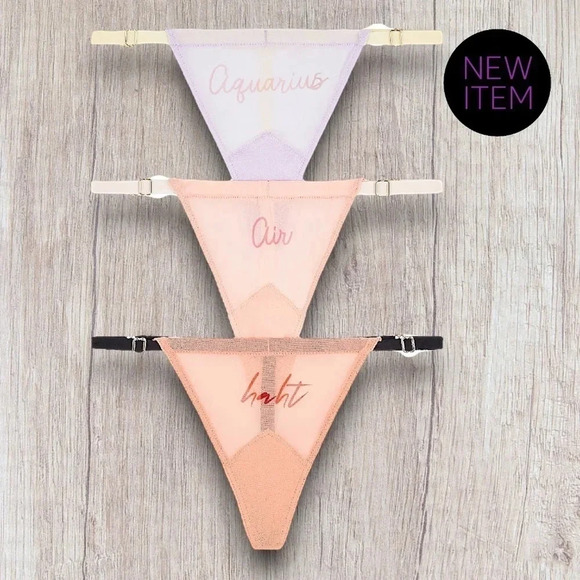 Free People x We Are HAH Zodiac 3 Pack Thongs In MultI Colors  OS Gemini & Libra - Picture 3 of 7
